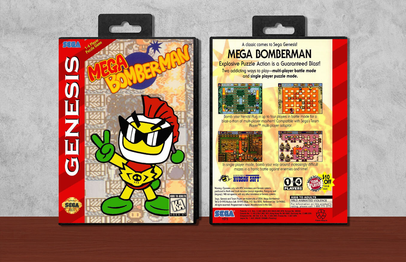 Mega Bomberman, Case Color: Black