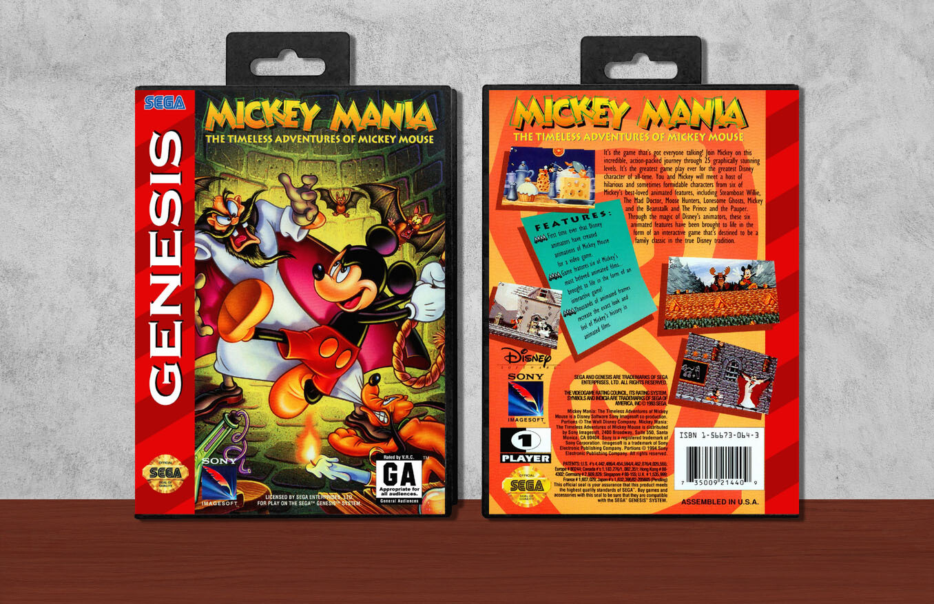 Mickey Mania: The Timeless Adventures of Mickey Mouse, Case Color: Black