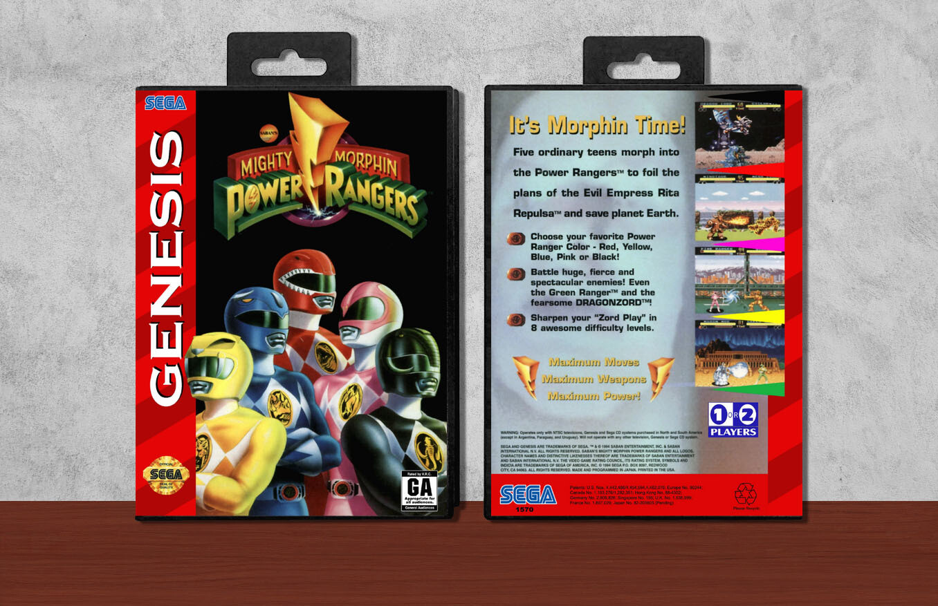 Mighty Morphin Power Rangers, Case Color: Black