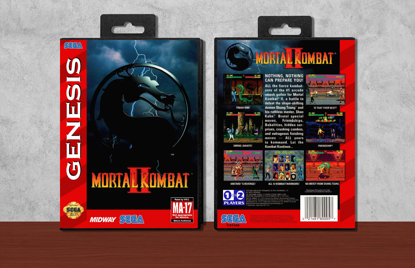 Mortal Kombat II, Case Color: Black