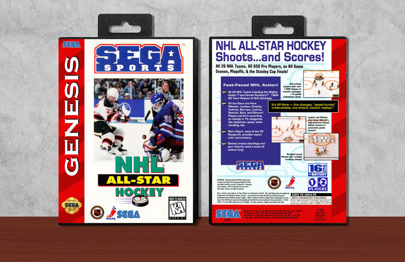 NHL All-Star Hockey &#39;95, Case Color: Black