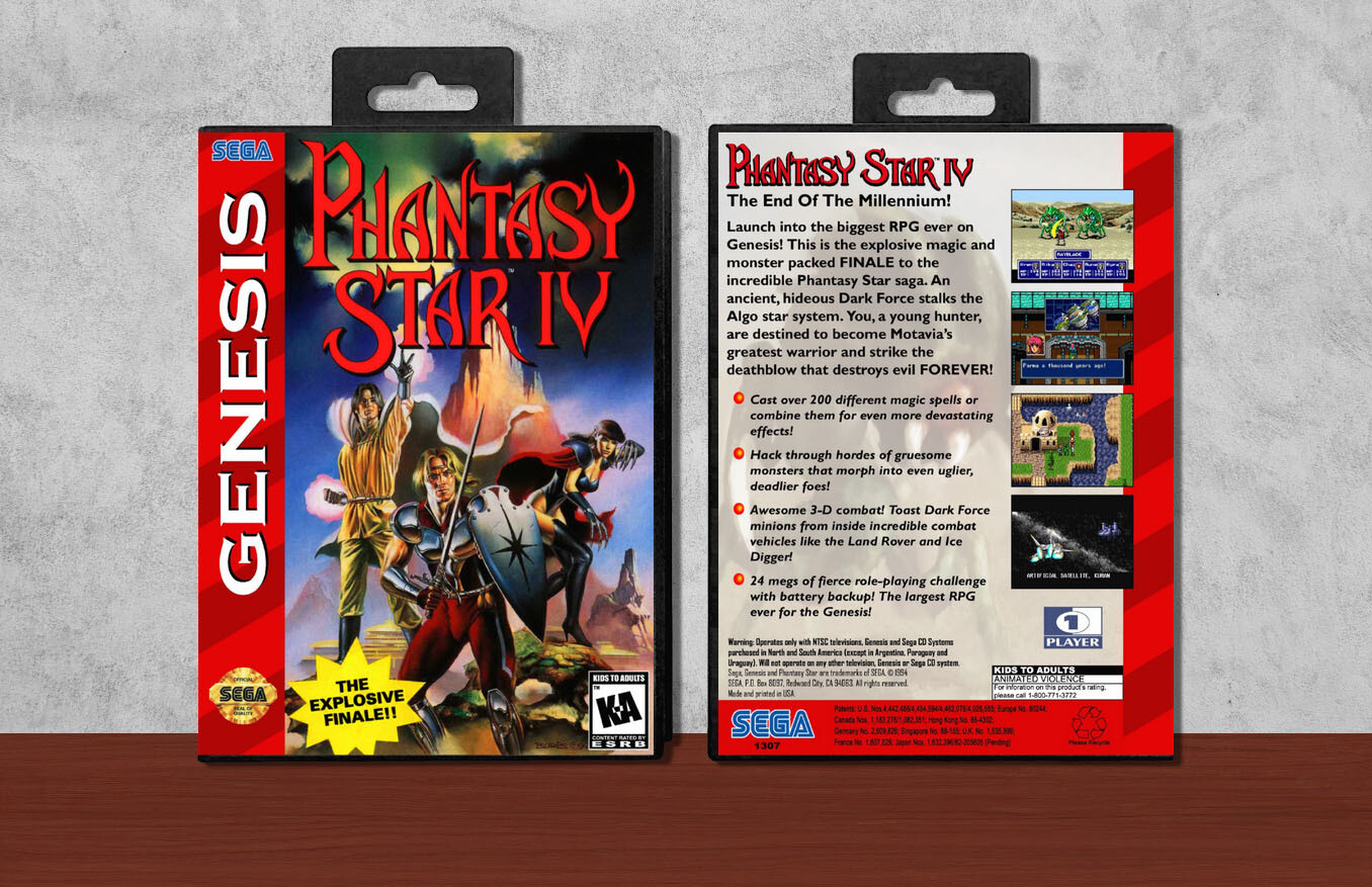 Phantasy Star IV: The End of the Millennium, Case Color: Black