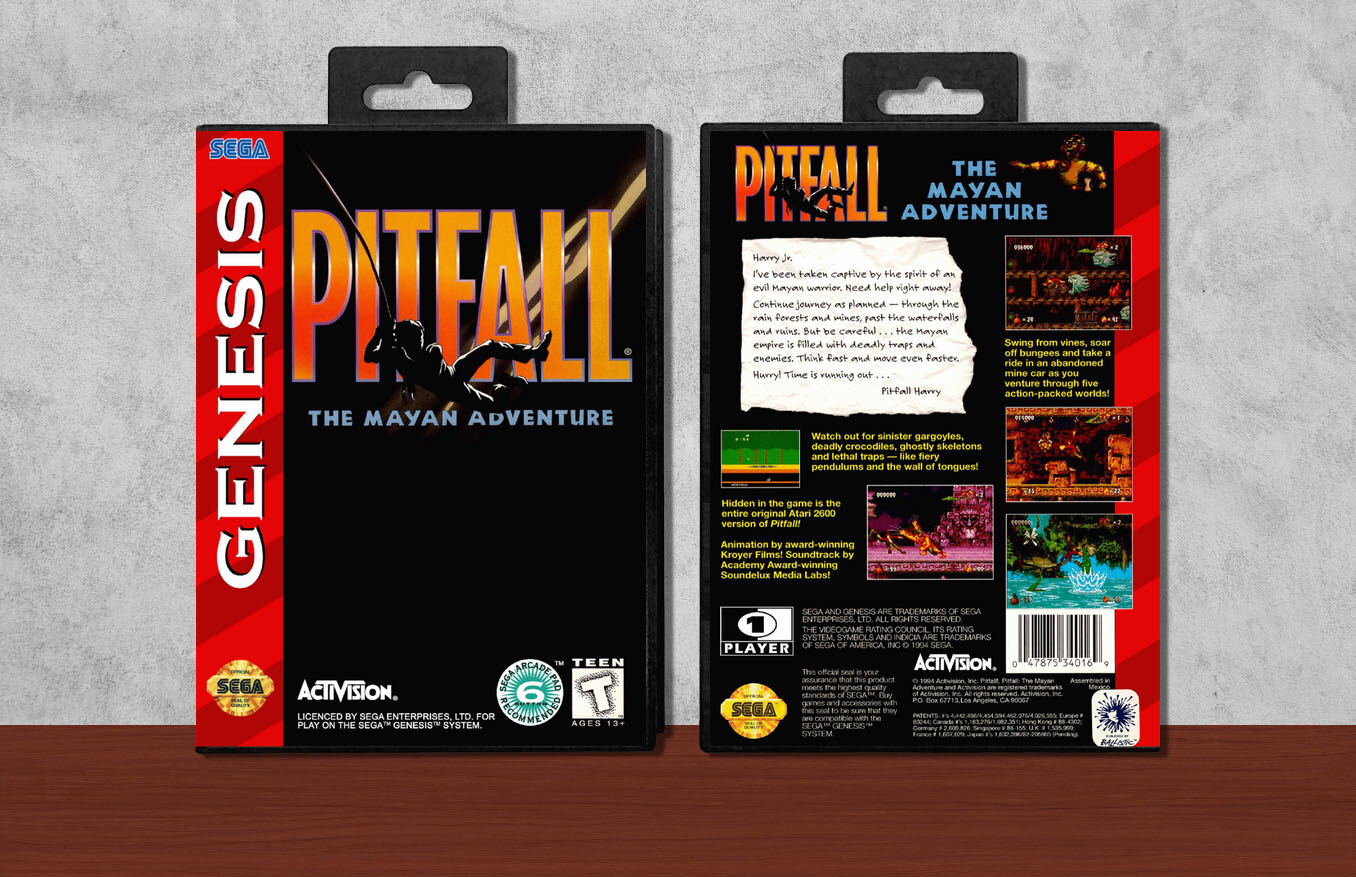 Pitfall: The Mayan Adventure, Case Color: Black