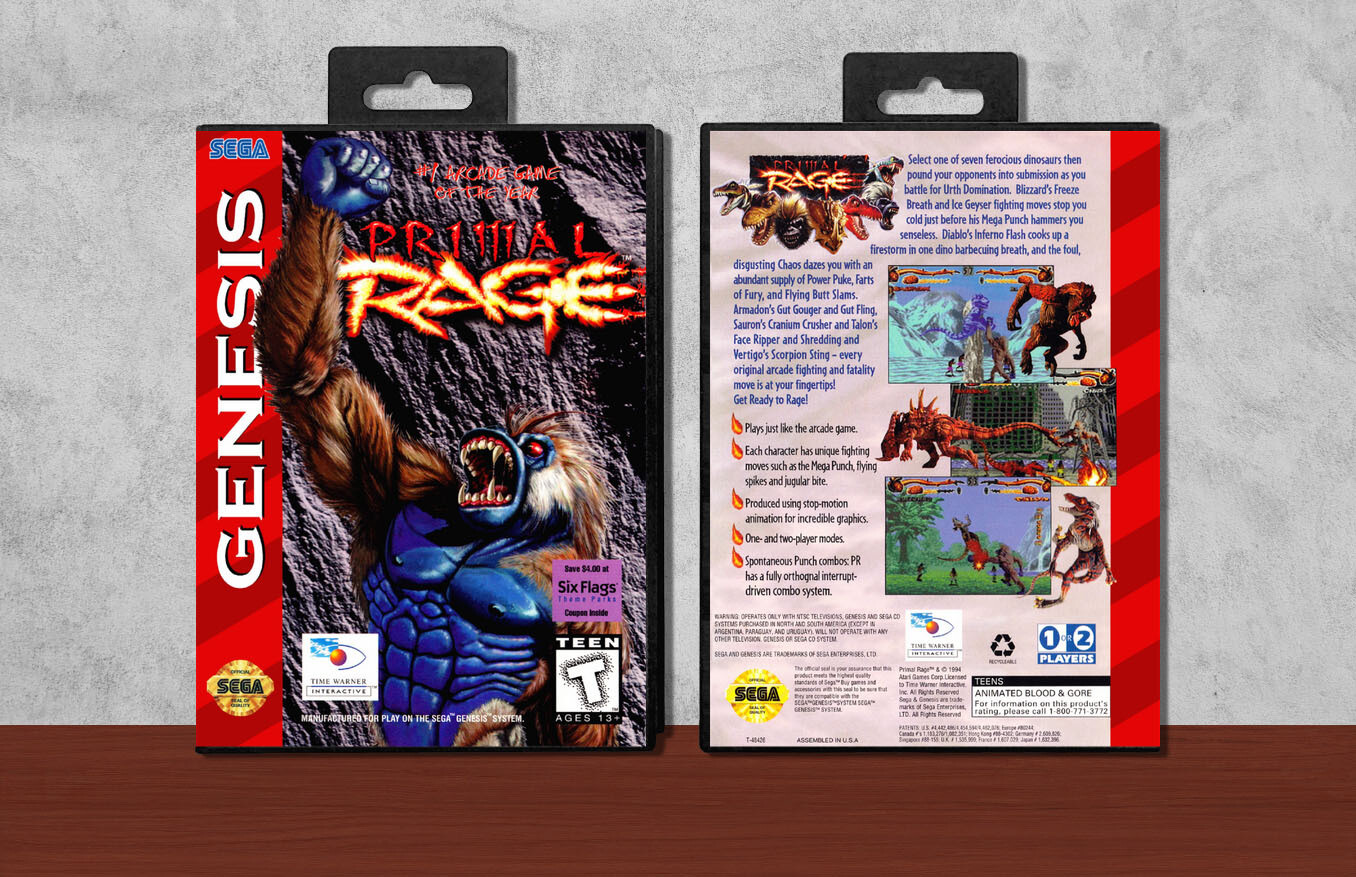 Primal Rage, Case Color: Black