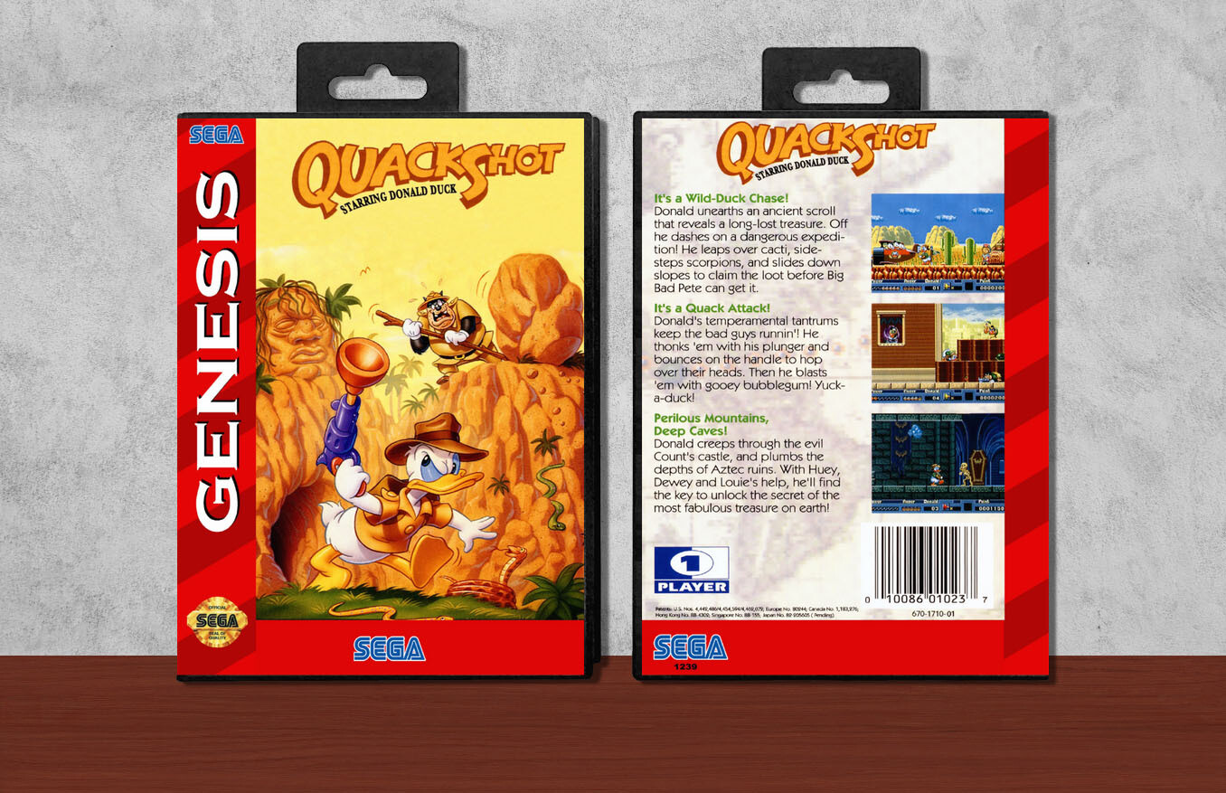 Quackshot starring Donald Duck, Case Color: Black