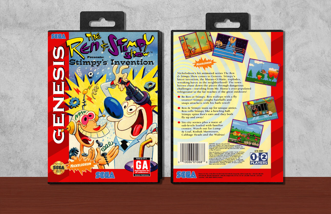 Ren &amp; Stimpy: Stimpy&#39;s Invention, Case Color: Black