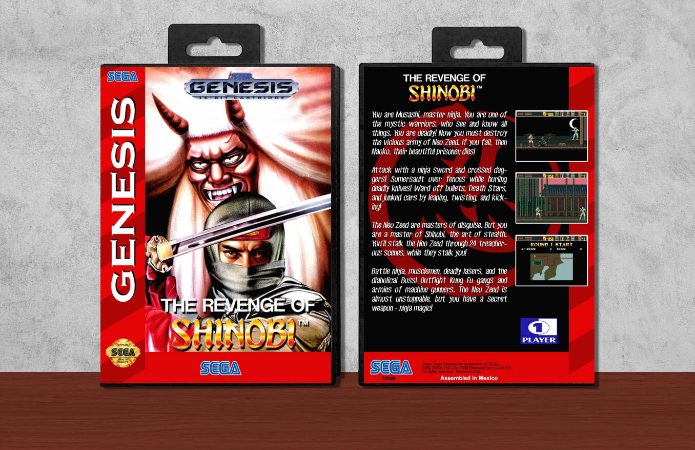 Revenge of Shinobi, The, Case Color: Black