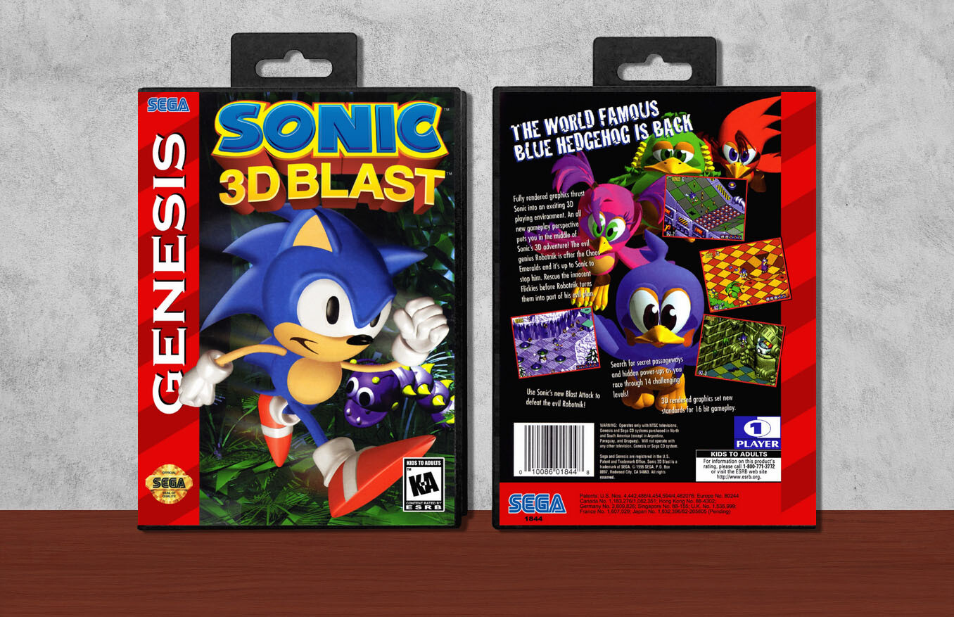 Sonic 3D Blast, Case Color: Black