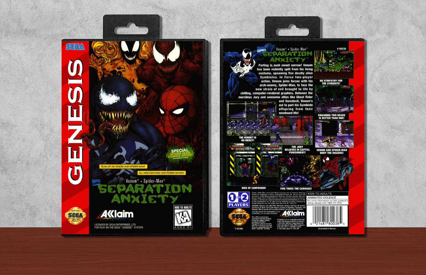 Spider-Man and Venom: Separation Anxiety, Case Color: Black