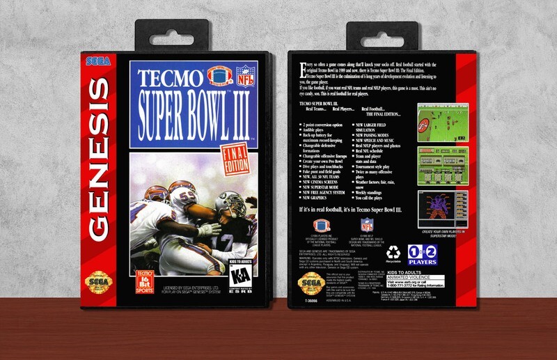 Tecmo Super Bowl III: Final Edition, Case Color: Black