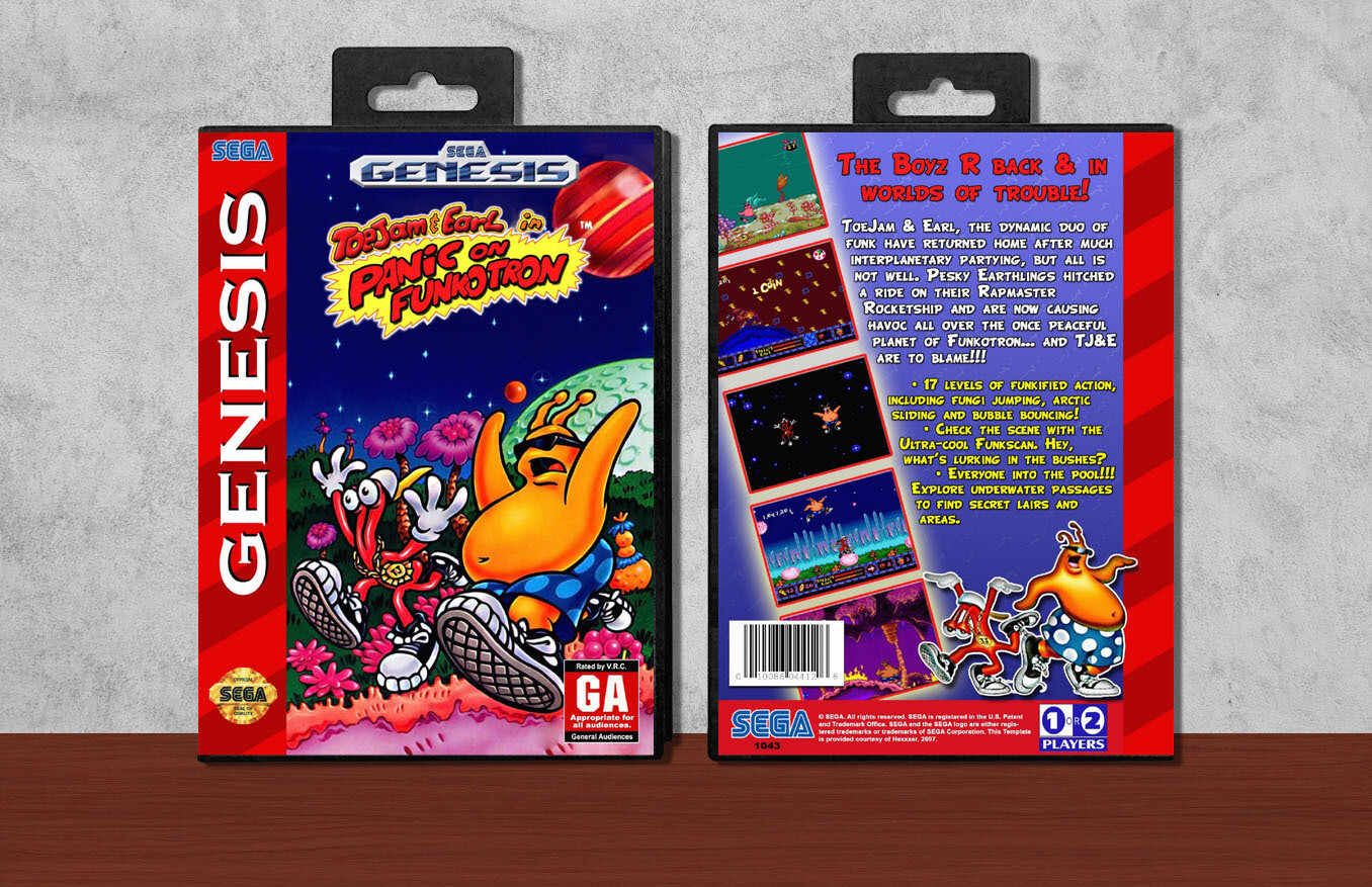 ToeJam &amp; Earl in Panic on Funkotron, Case Color: Black