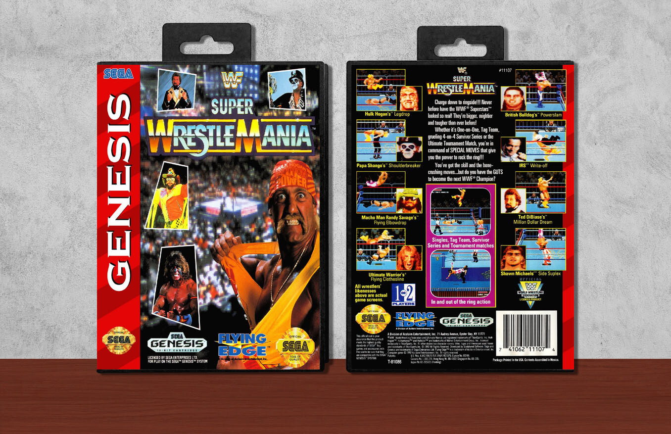 WWF Super WrestleMania, Case Color: Black