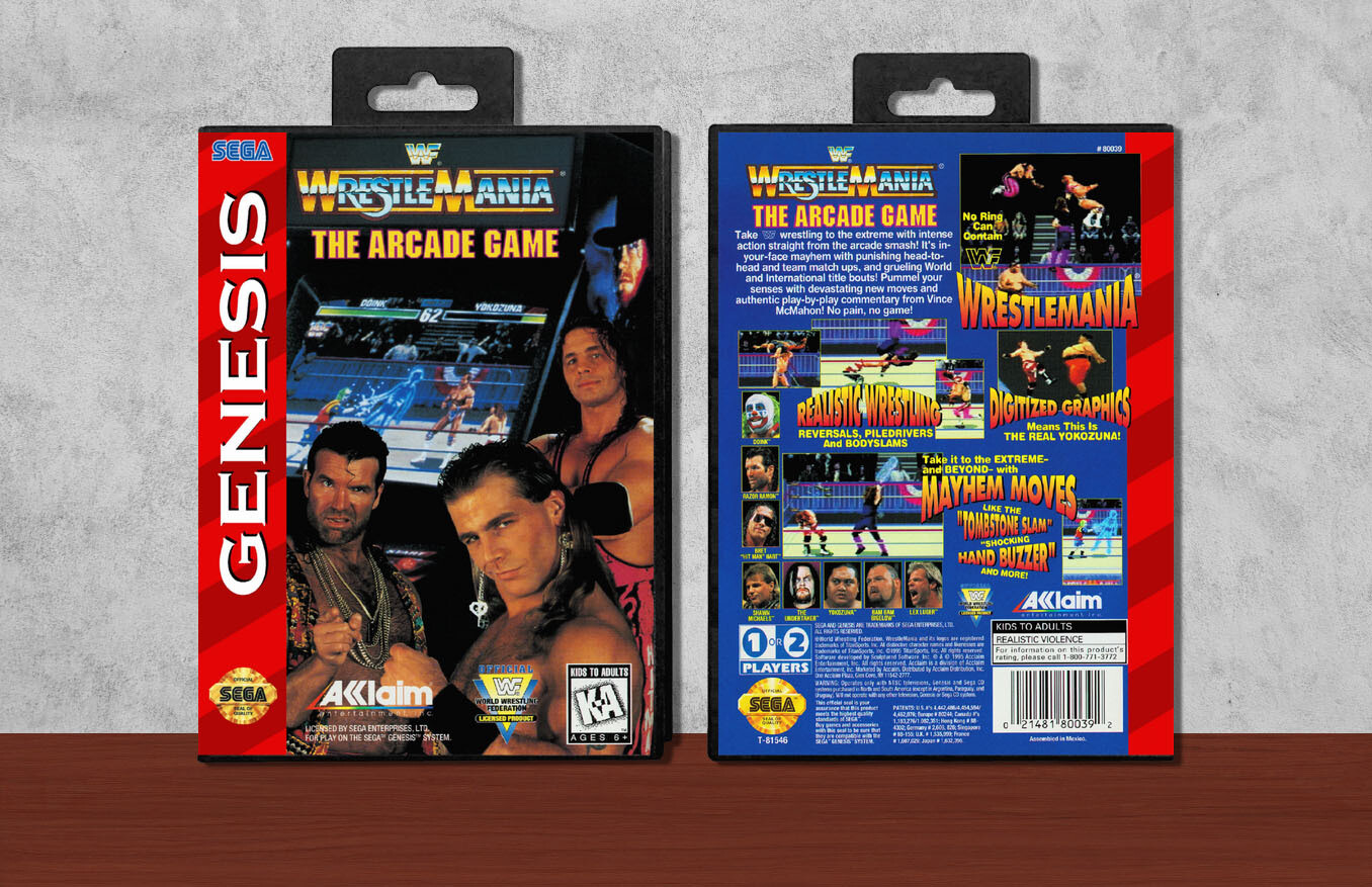 WWF WrestleMania: The Arcade Game, Case Color: Black