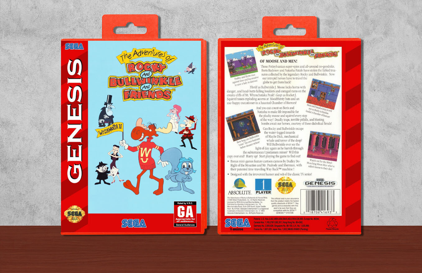 Adventures of Rocky and Bullwinkle and Friends, The Adventures of Rocky and Bullwinkle and Friends, The, Case Color: Red
