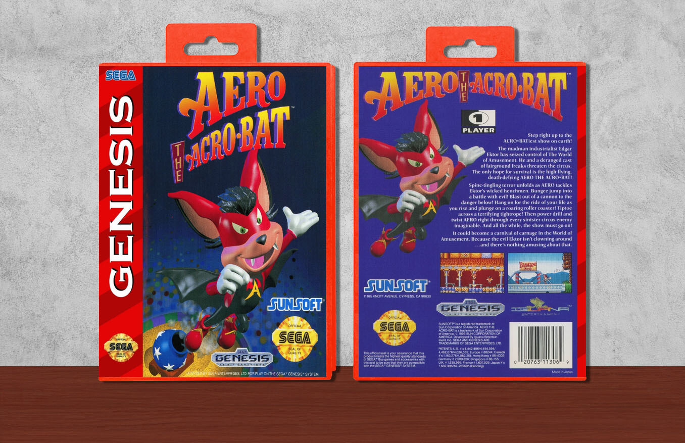 Aero the Acro-Bat, Case Color: Red