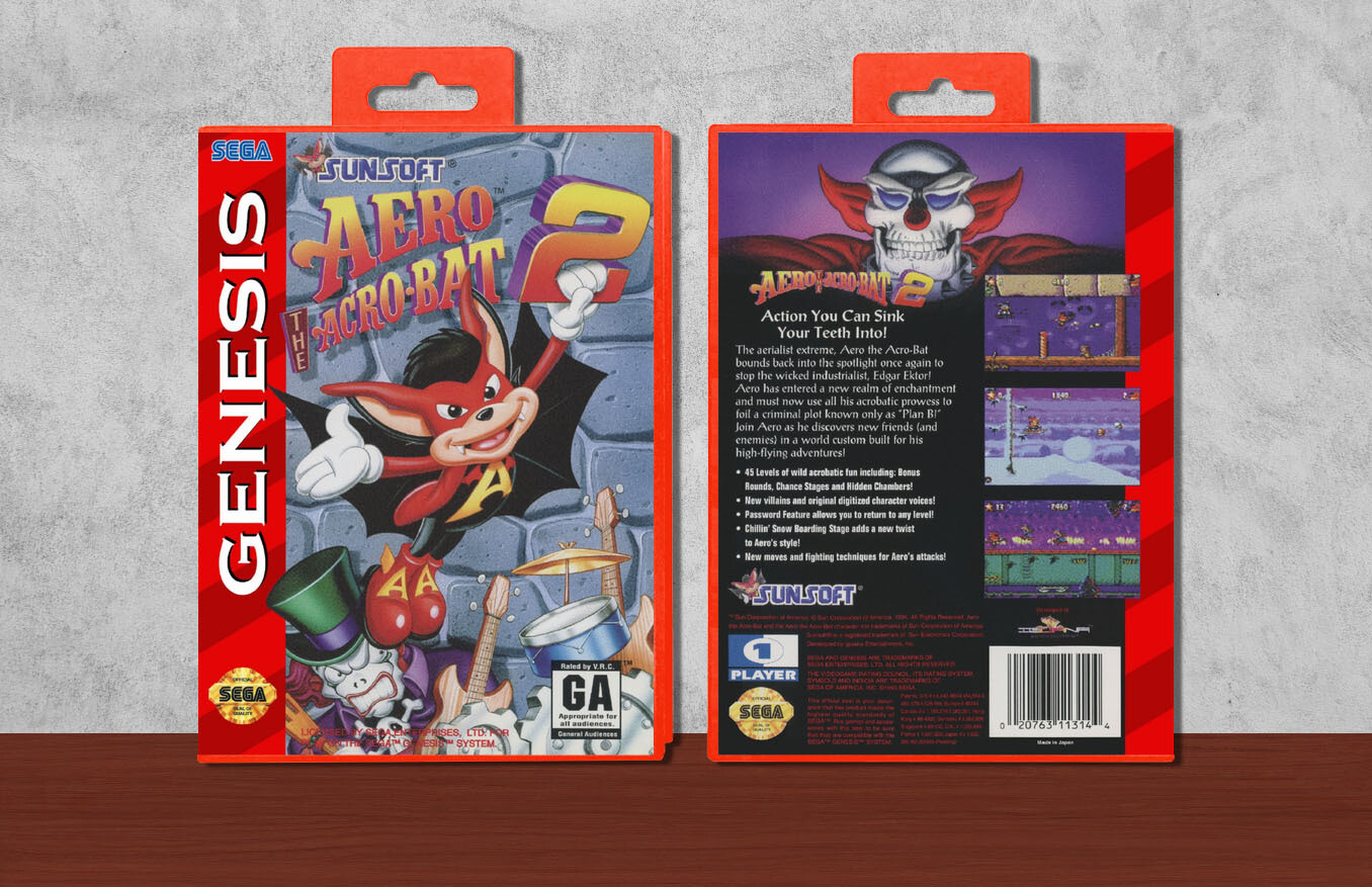 Aero the Acro-Bat 2, Case Color: Red