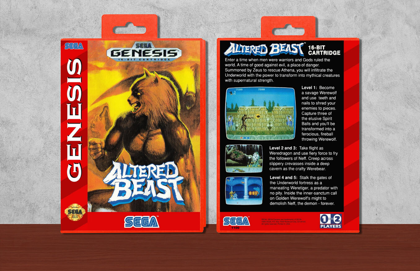 Altered Beast, Case Color: Red