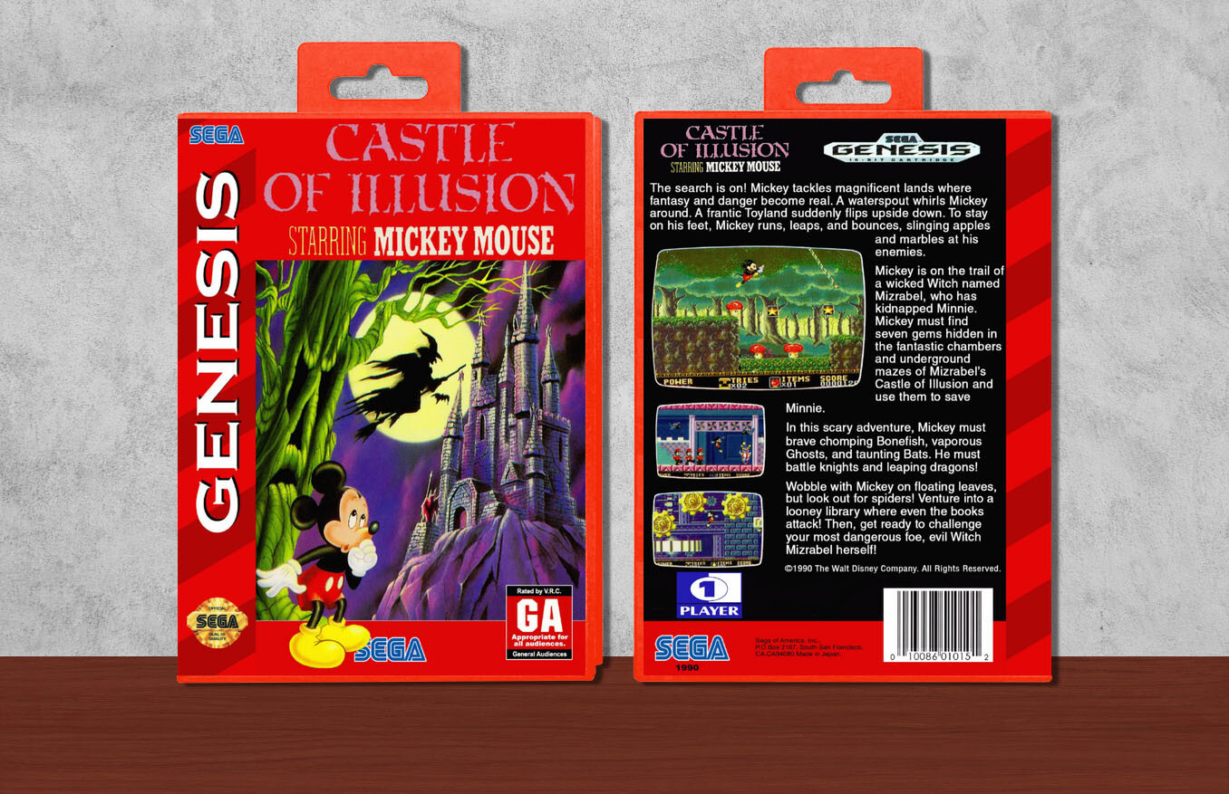 Castle of Illusion Starring Mickey Mouse, Case Color: Red