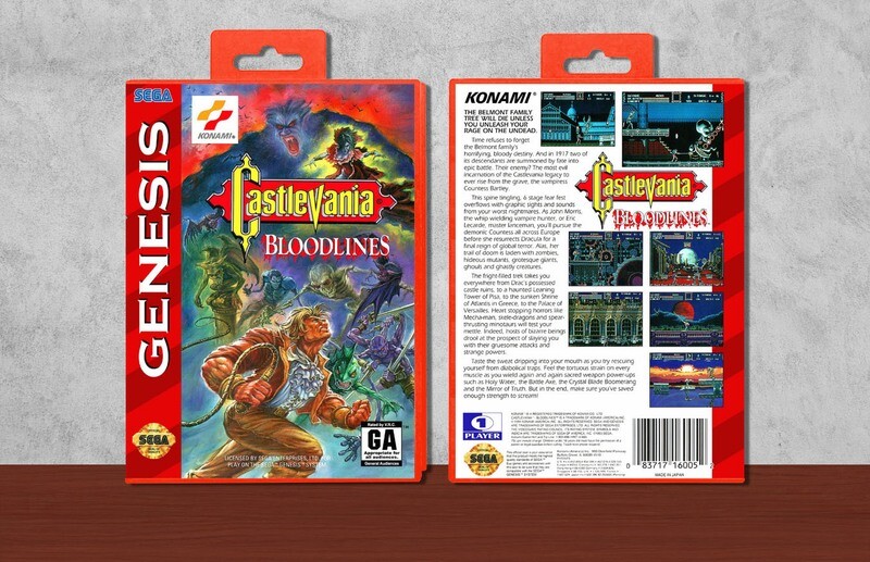 Castlevania: Bloodlines, Case Color: Red