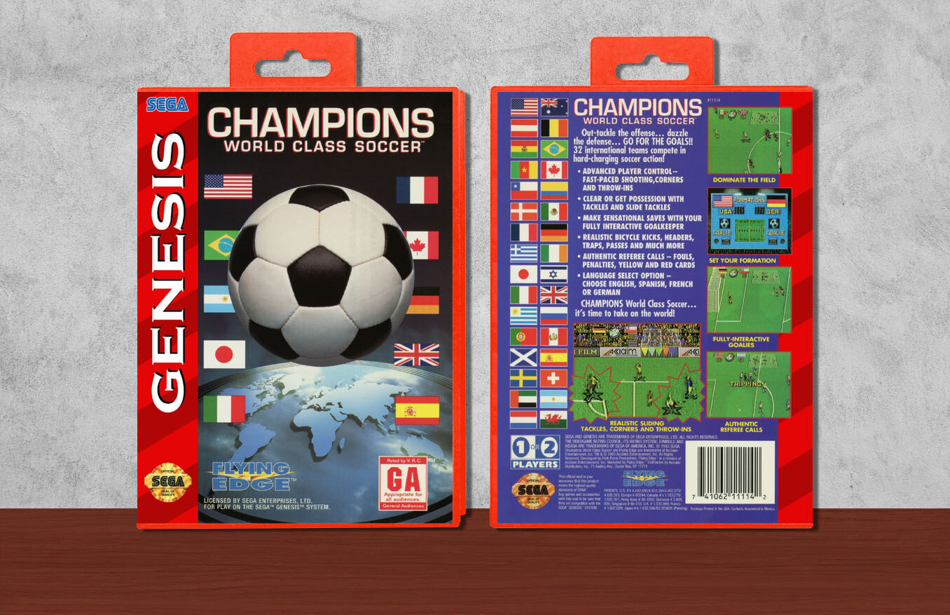 Champions World Class Soccer, Case Color: Red