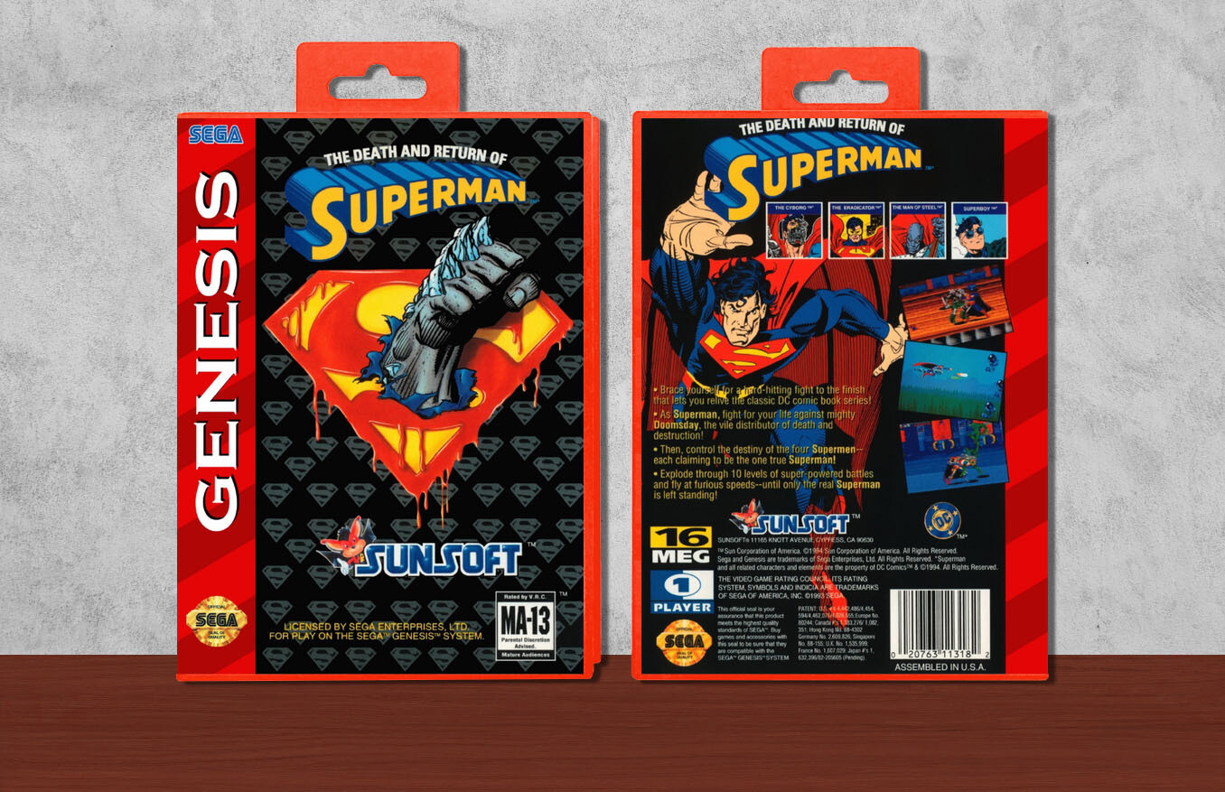 Death and Return of Superman, The, Case Color: Red