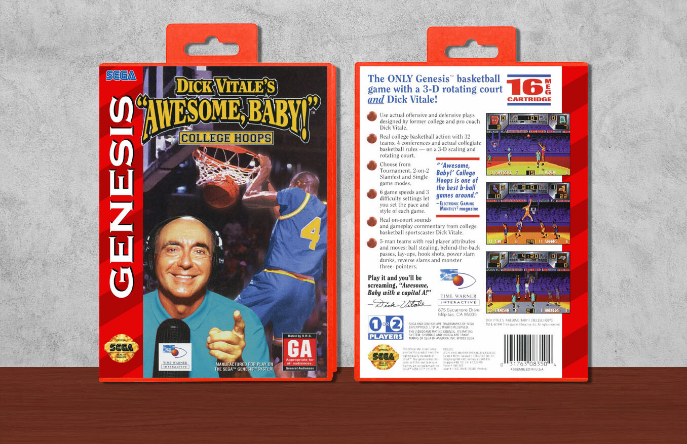 Dick Vitale&#39;s &quot;Awesome Baby&quot; College Hoops, Case Color: Red