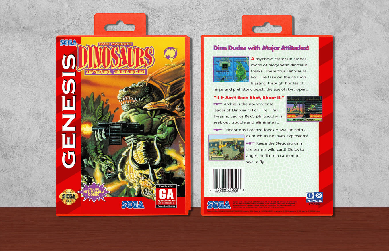 Dinosaurs for Hire, Case Color: Red