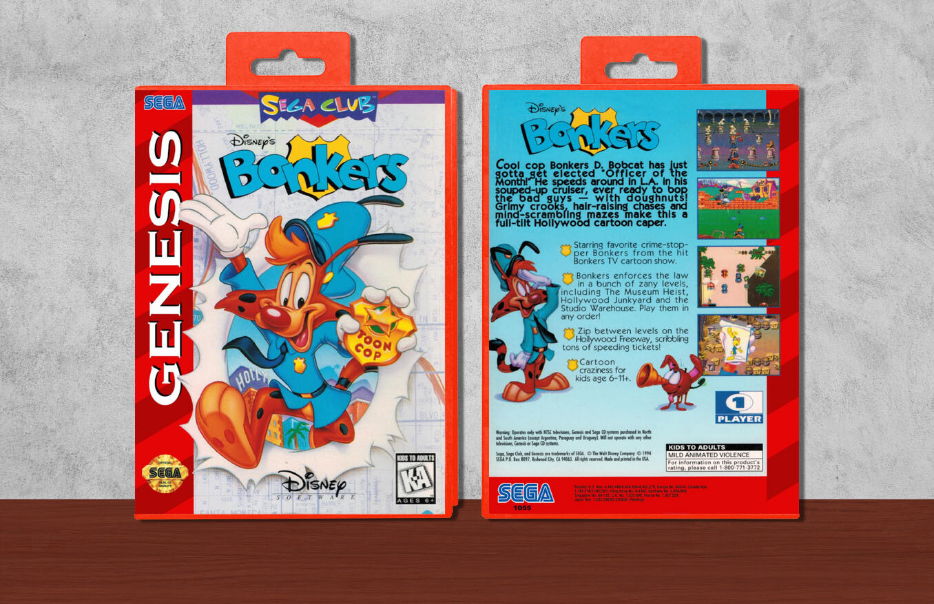 Disney&#39;s Bonkers, Case Color: Red