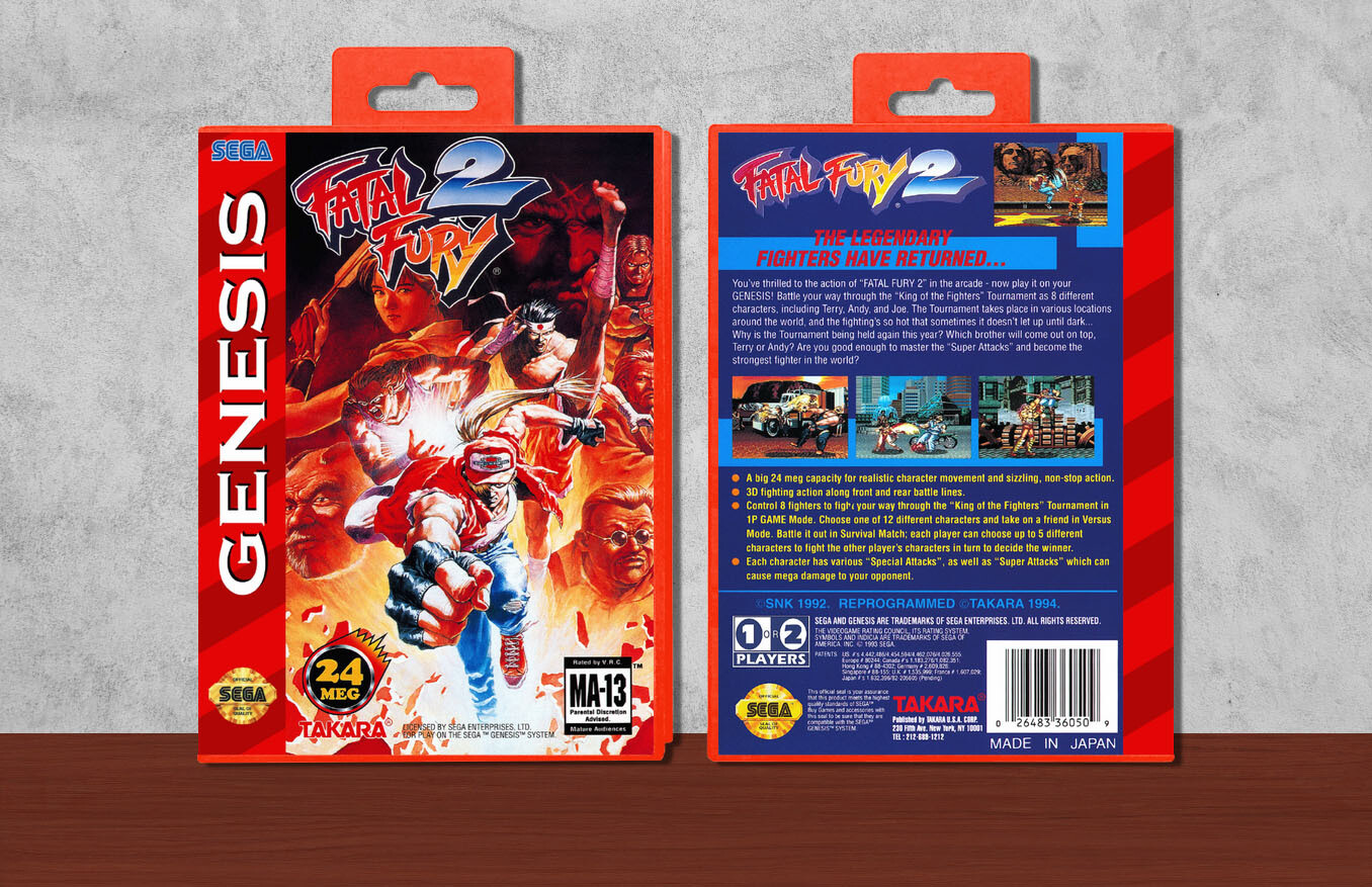 Fatal Fury 2, Case Color: Red