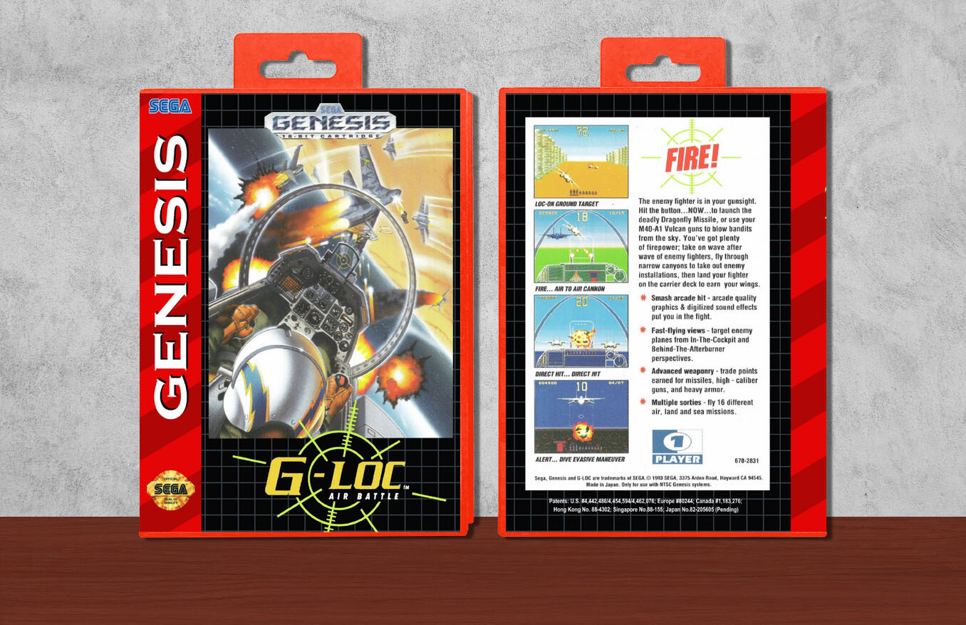 G-LOC: Air Battle, Case Color: Red