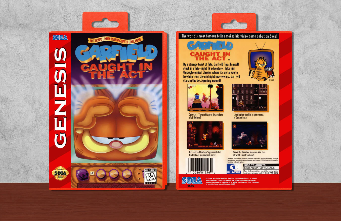 Garfield: Caught in the Act, Case Color: Red