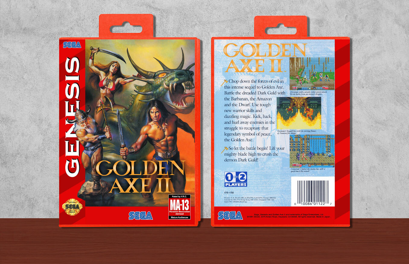Golden Axe II, Case Color: Red