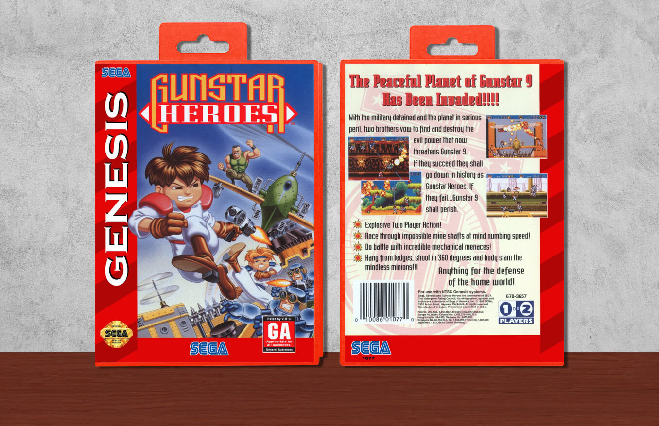 Gunstar Heroes, Case Color: Red