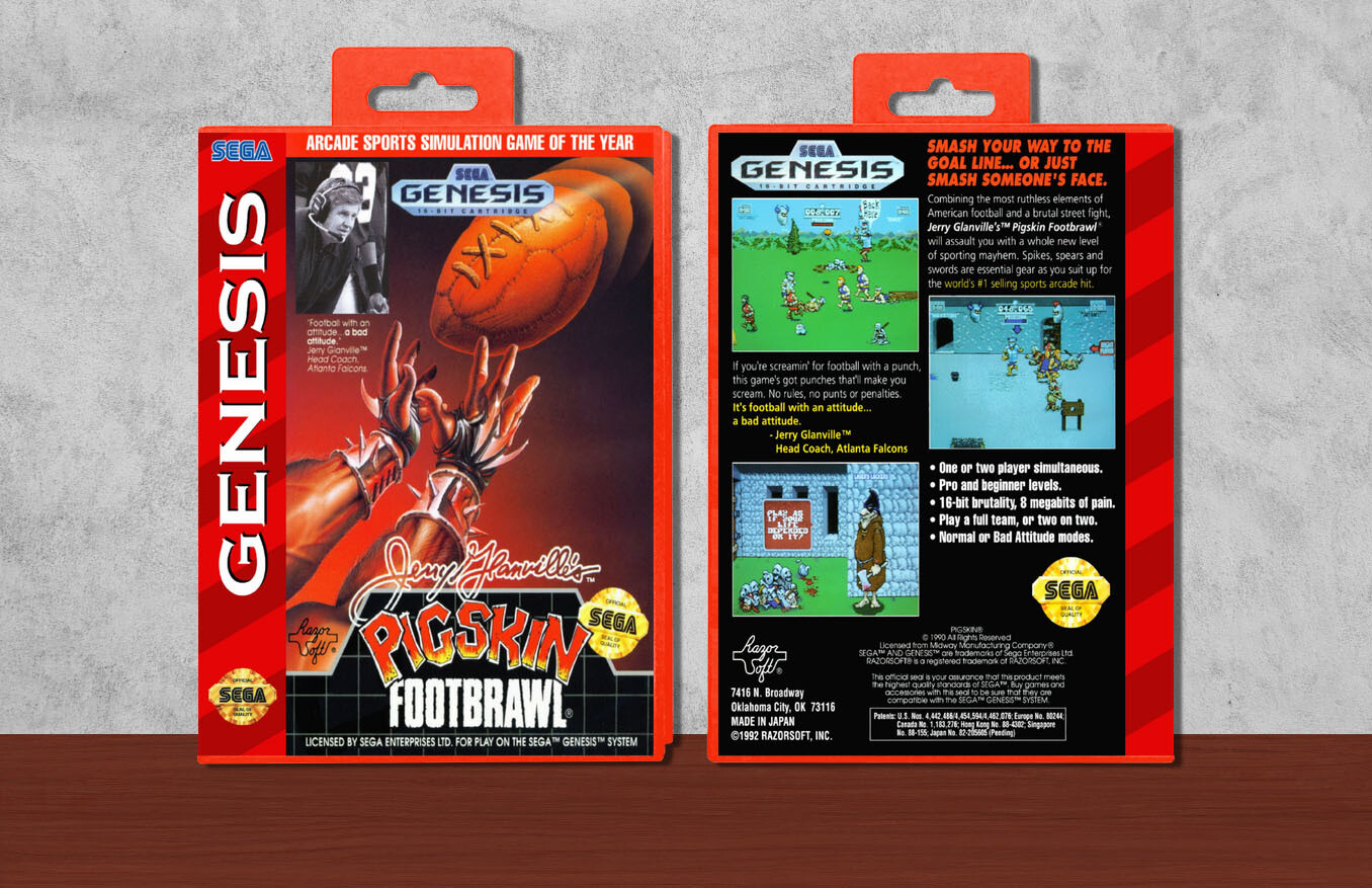 Jerry Glanville&#39;s Pigskin Footbrawl, Case Color: Red