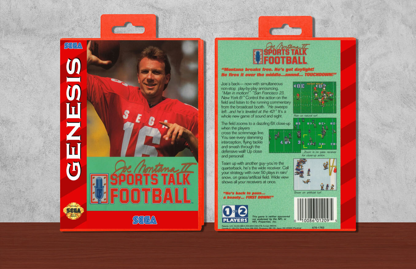 Joe Montana II: Sports Talk Football, Case Color: Red
