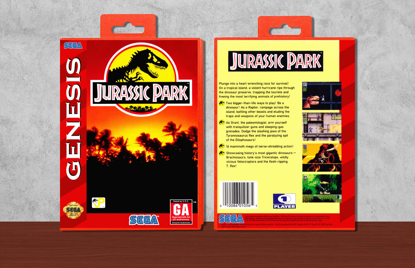 Jurassic Park, Case Color: Red