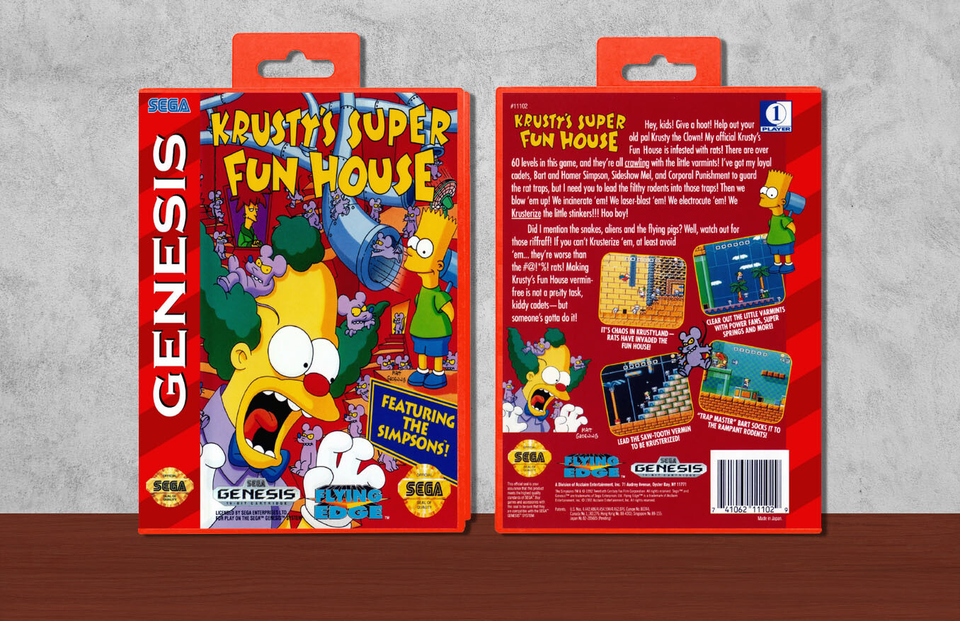 Krusty&#39;s Super Fun House, Case Color: Red
