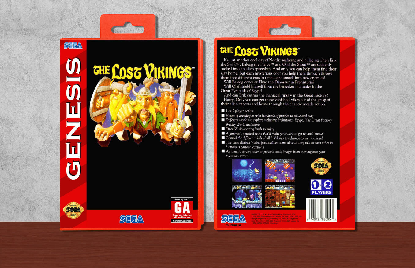 Lost Vikings, The, Case Color: Red