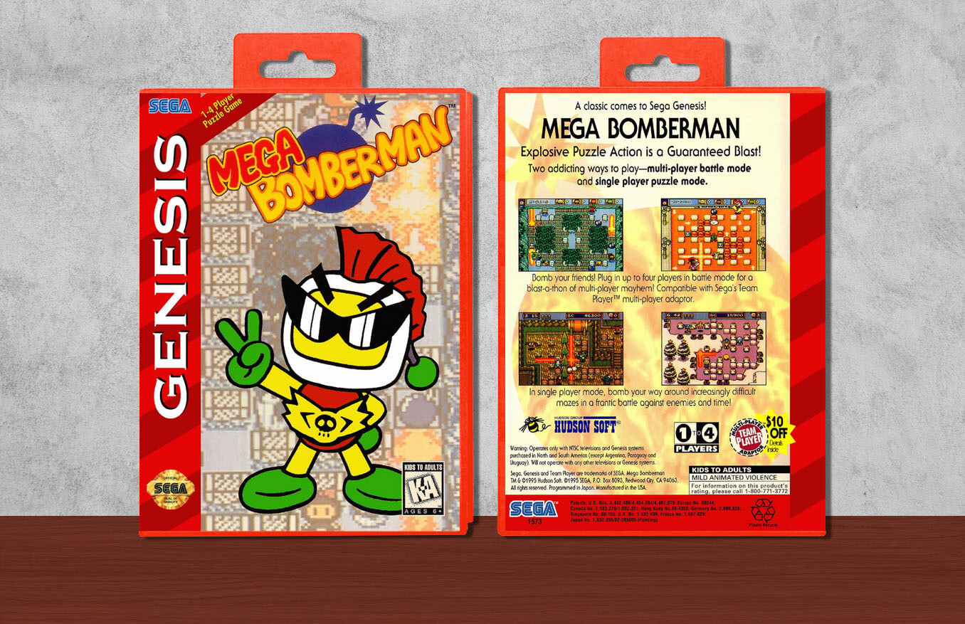Mega Bomberman, Case Color: Red