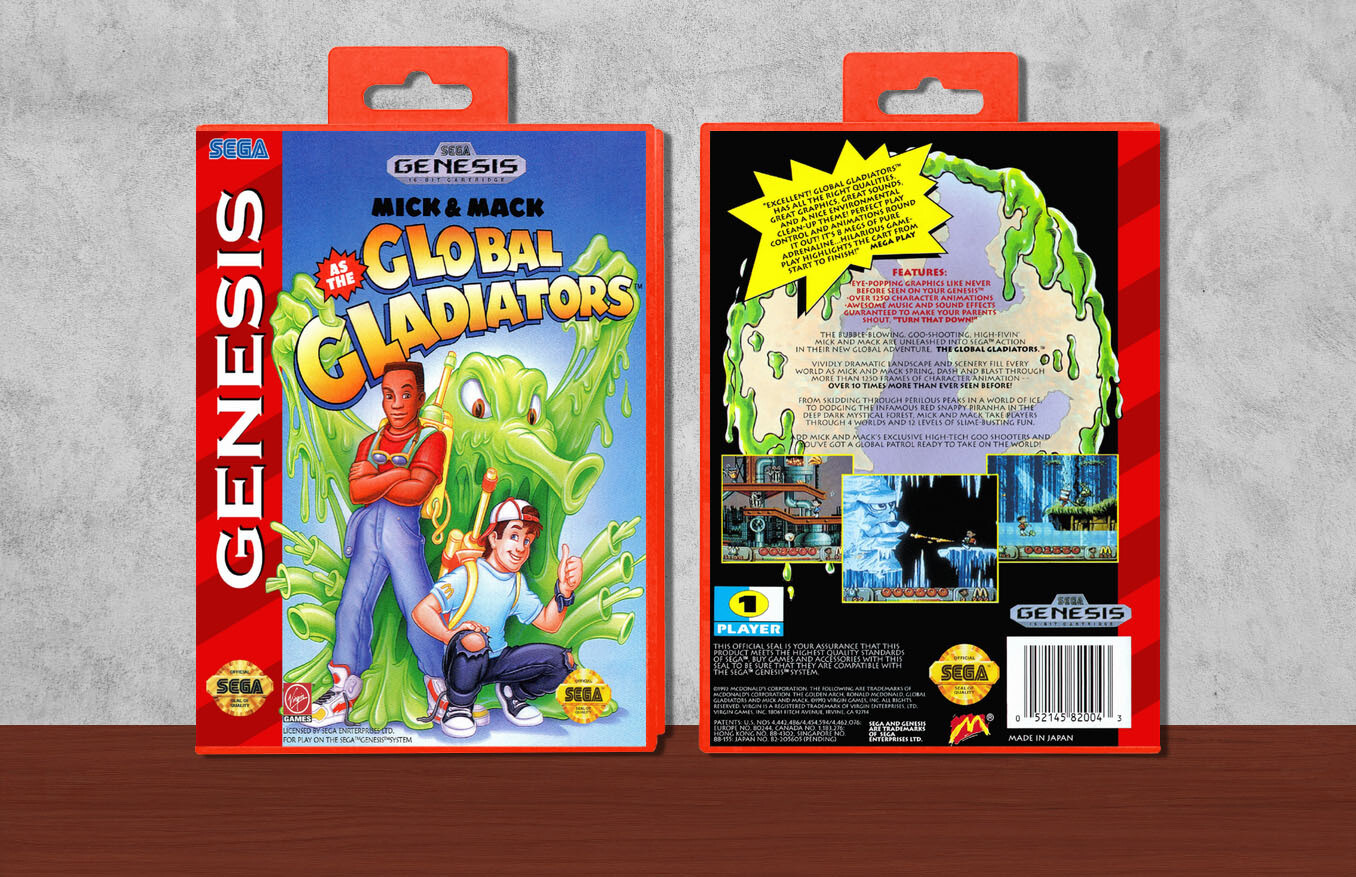 Mick and Mack in Global Gladiators, Case Color: Red