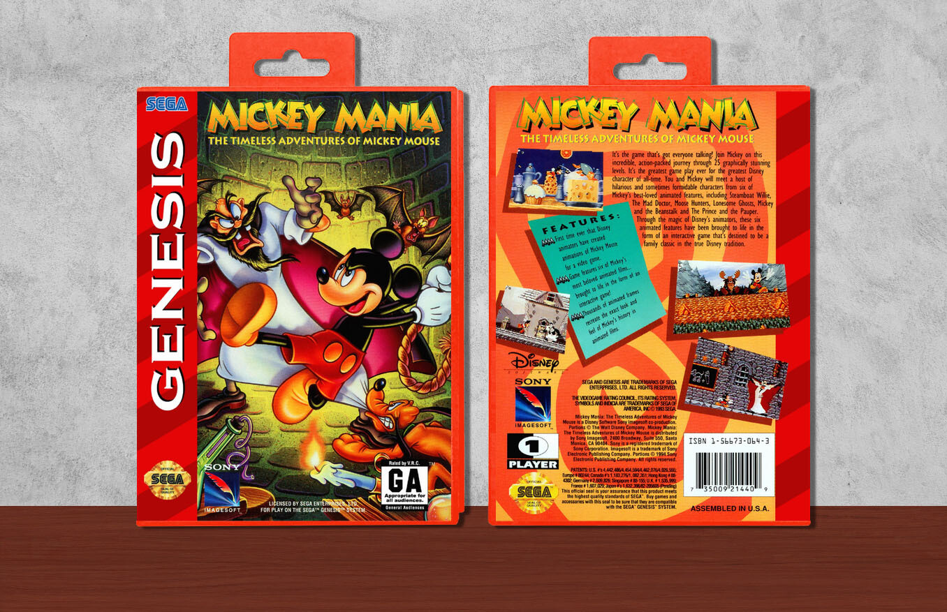 Mickey Mania: The Timeless Adventures of Mickey Mouse Mickey Mania: The Timeless Adventures of Mickey Mouse, Case Color: Red