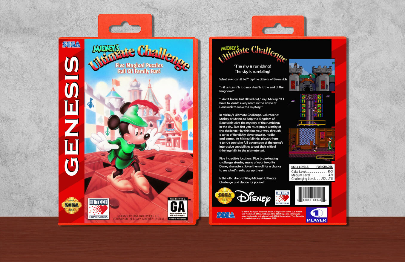 Mickey&#39;s Ultimate Challenge, Case Color: Red