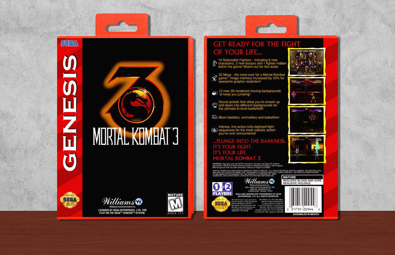 Mortal Kombat 3, Case Color: Red