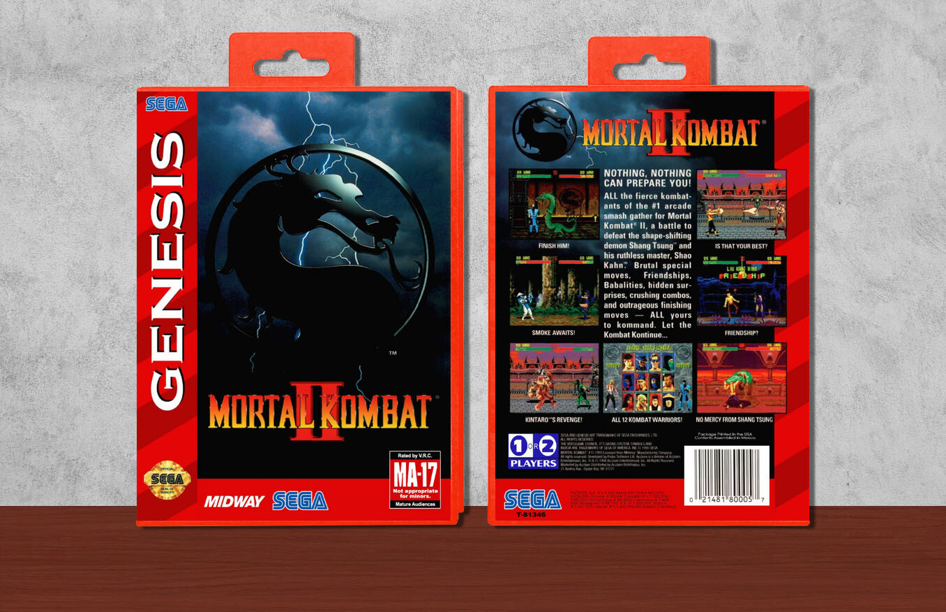 Mortal Kombat II, Case Color: Red