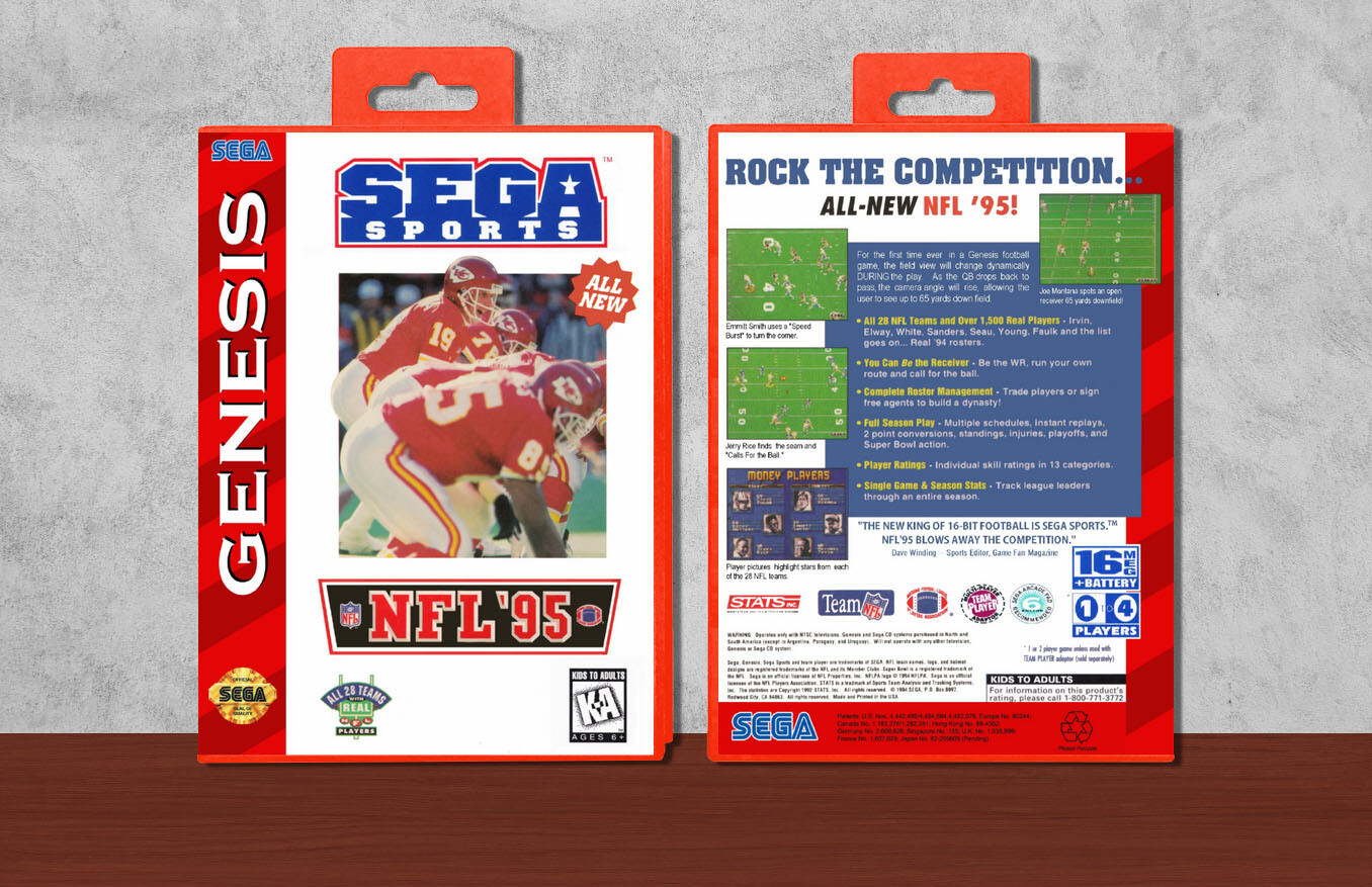 NFL '95, Case Color: Red