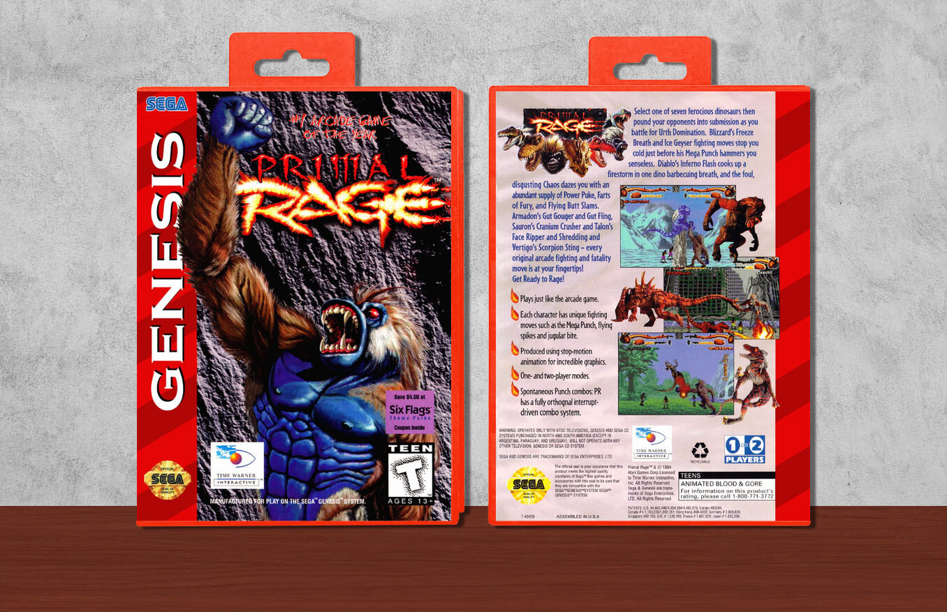 Primal Rage, Case Color: Red