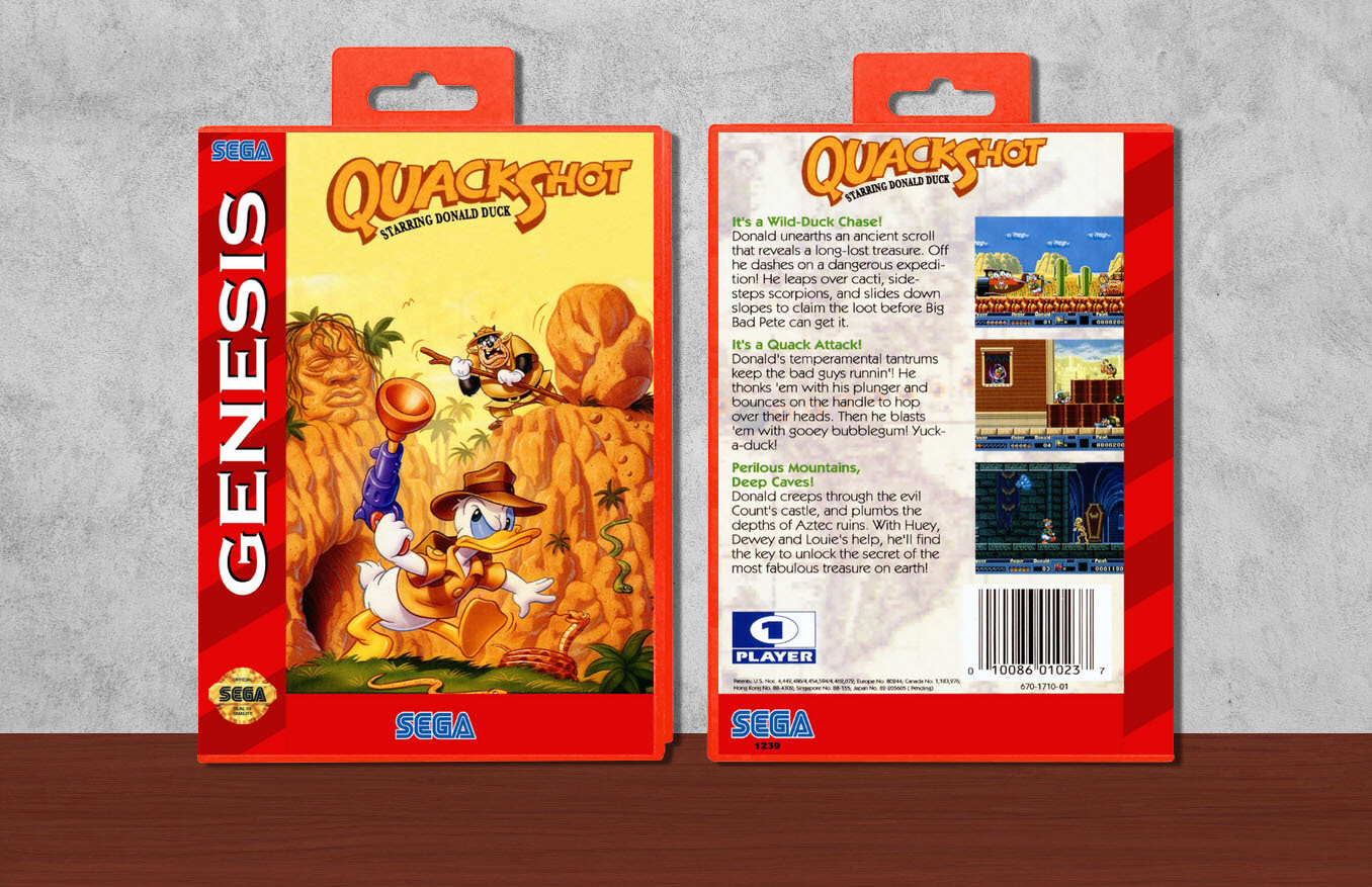 Quackshot starring Donald Duck, Case Color: Red