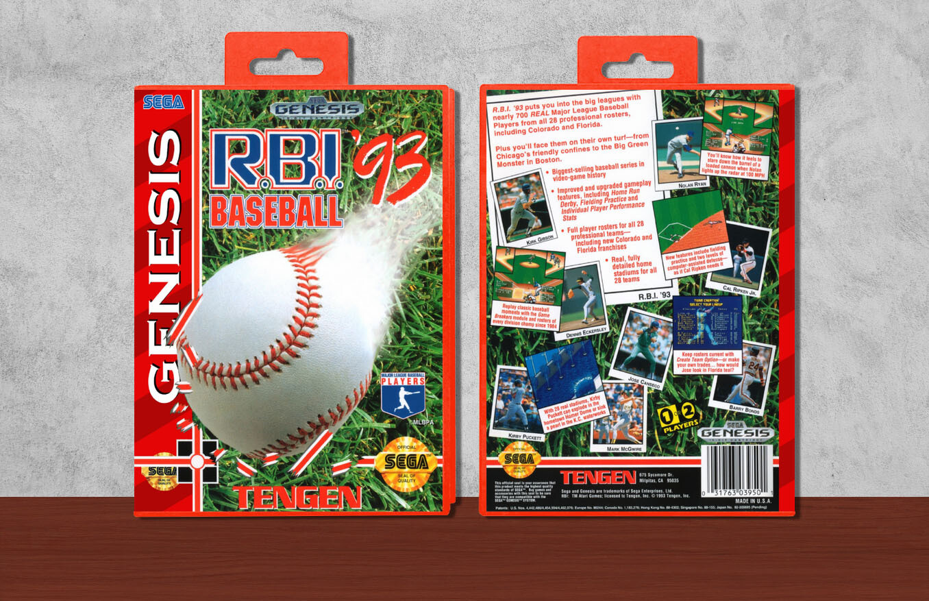 R.B.I. Baseball &#39;93, Case Color: Red