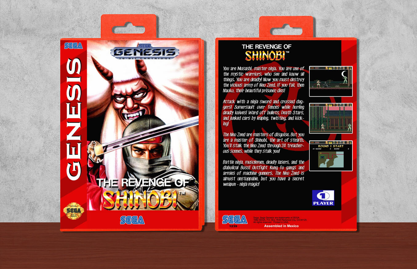Revenge of Shinobi, The, Case Color: Red