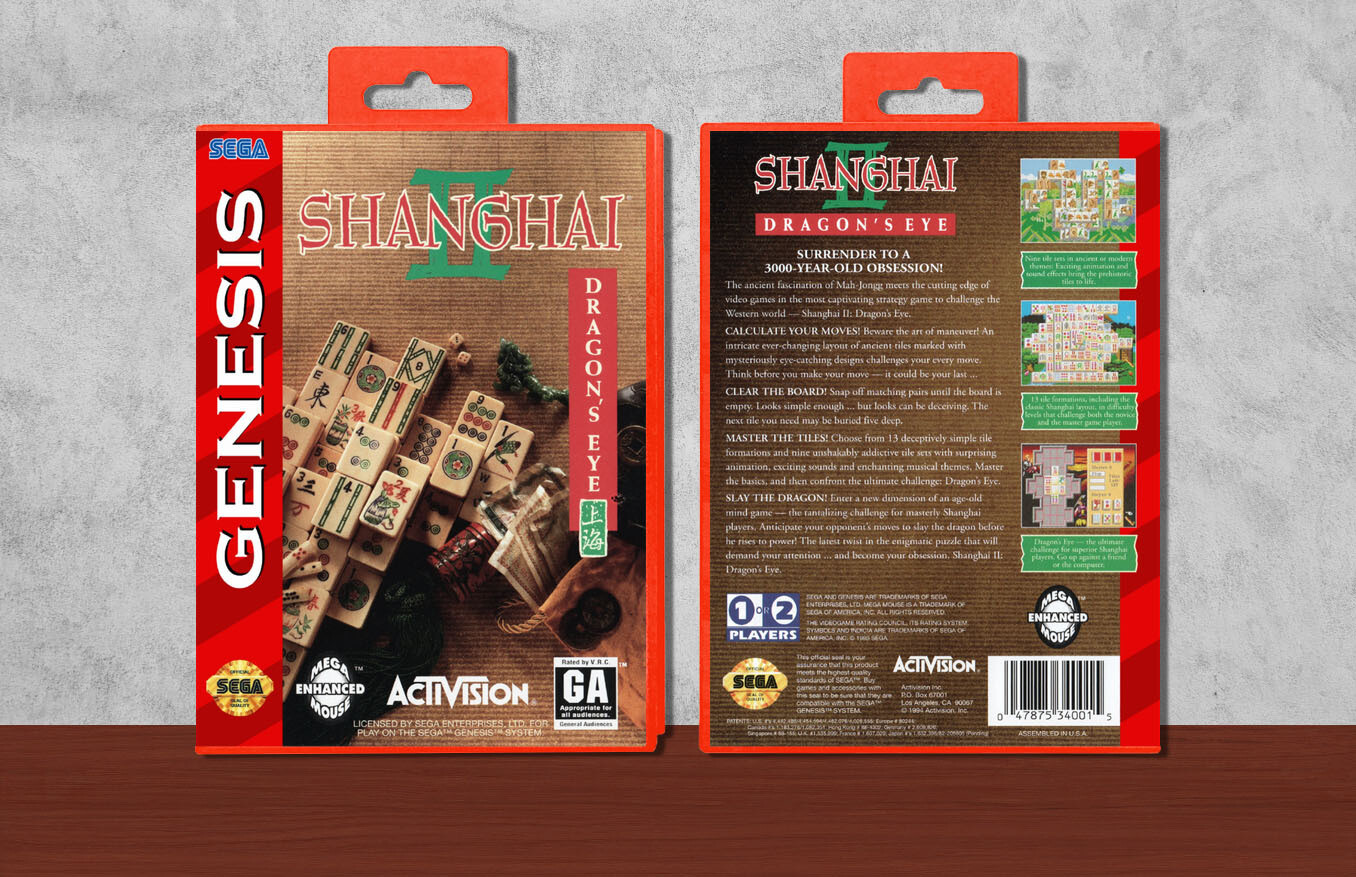 Shanghai II: Dragon&#39;s Eye, Case Color: Red